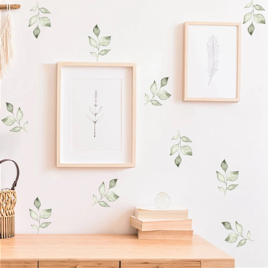 Watercolour Leaf Wall Stickers