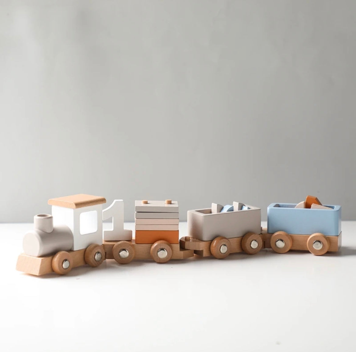 Educational Wooden Train Playset