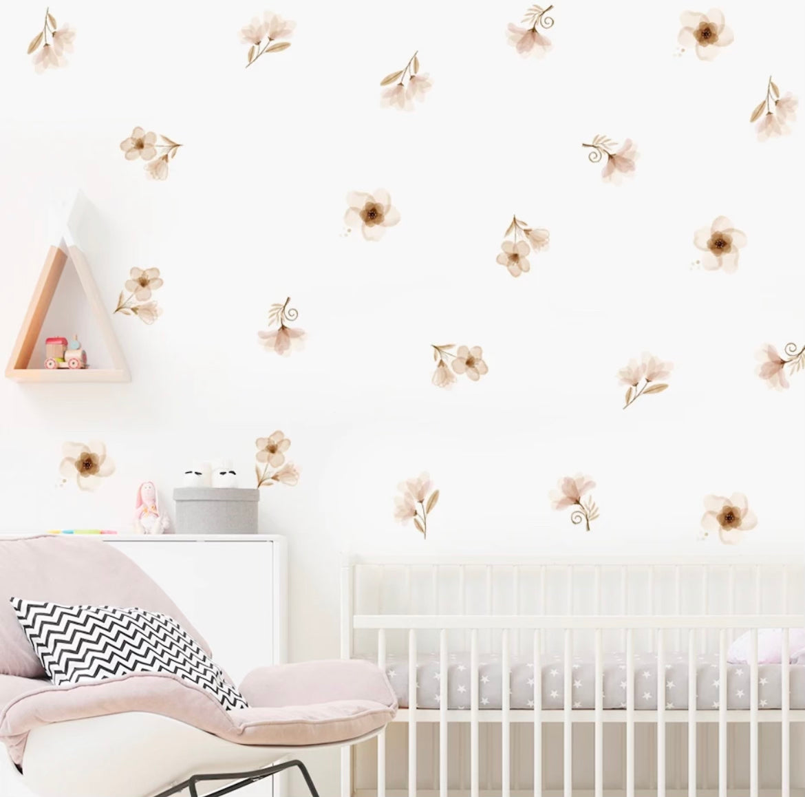 Elegant Floral Watercolour Wall Decals