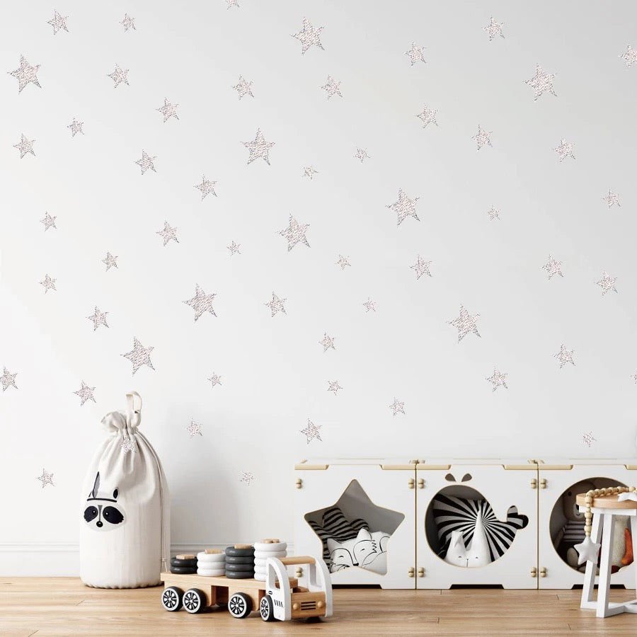 Grey stars wall stickers