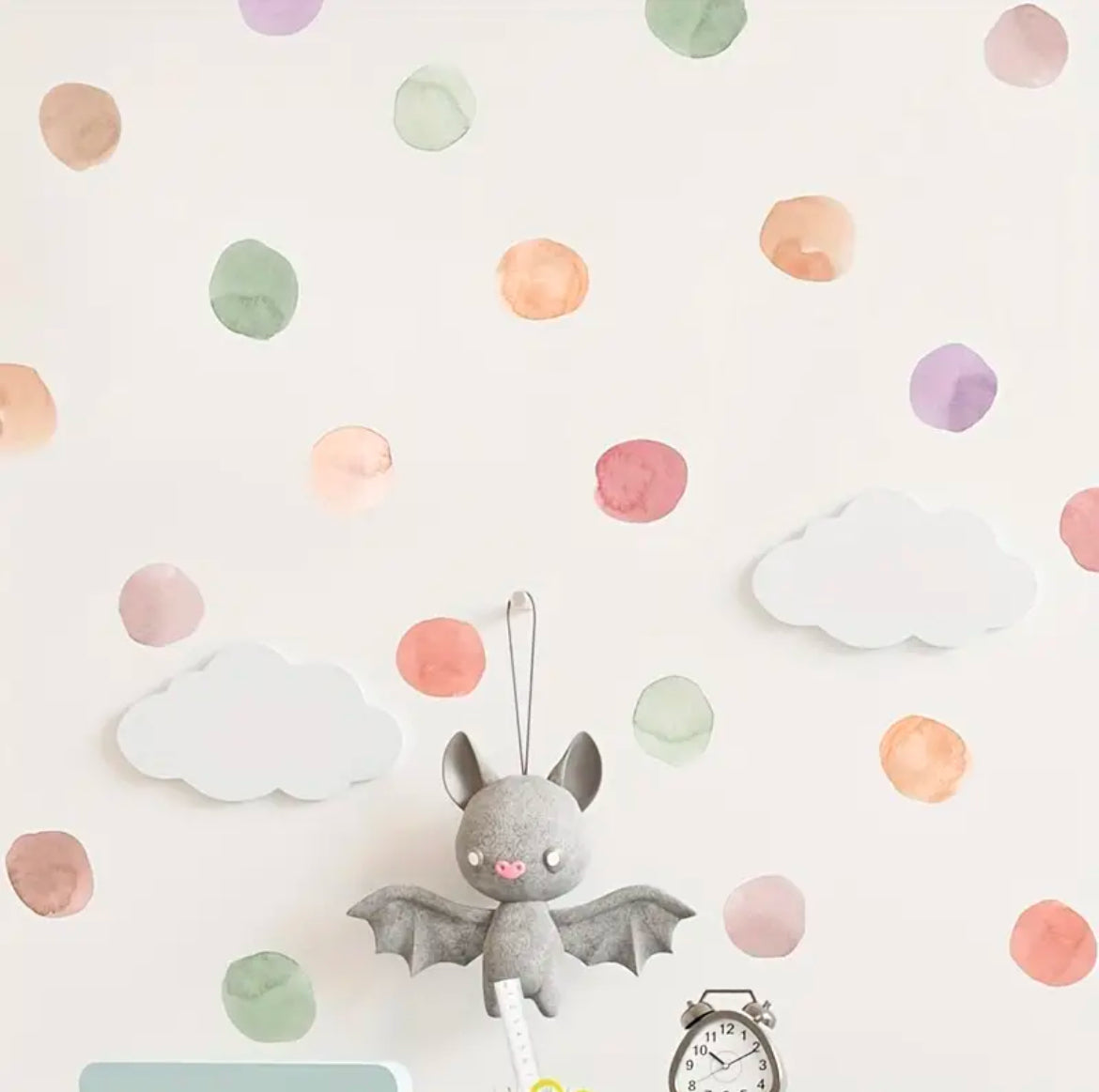 Pastel Spot Watercolour Wall Stickers