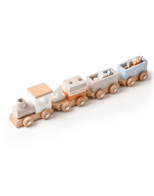 Educational Wooden Train Playset