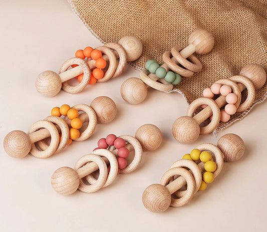 Beech Wooden Baby Rattle