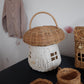 Mushroom rattan basket